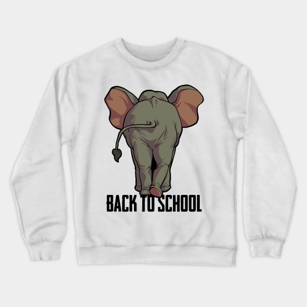 Elephant - Back To School Crewneck Sweatshirt by maxdax